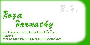 roza harmathy business card